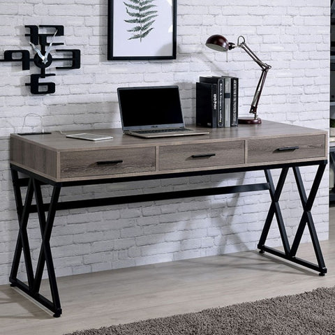 Madras - Industrial Gray Office Desk