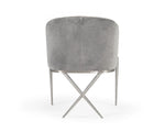 Modrest Mancos - Modern Grey Velvet Accent Chair