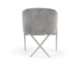 Modrest Mancos - Modern Grey Velvet Accent Chair