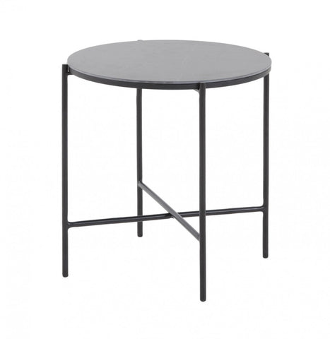 Modrest Hobart - Modern Black Ceramic End Table