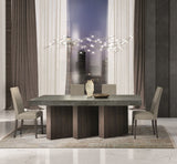 Nova Domus Amsterdam - Modern Grey Volcano & Eucalyptus Oak Dining Table