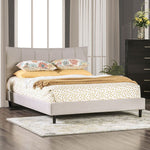 Ennis - Contemporary Linen-like Beige Bed