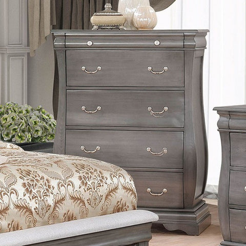 Brunswick- Transitional Solid Wood Gray Chest