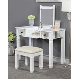 Jaylynn - Transitional White Solid Wood Vanity Set