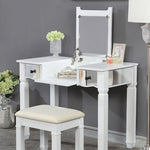 Jaylynn - Transitional White Solid Wood Vanity Set