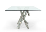 Modrest Legend Modern Glass & Stainless Steel Dining Table