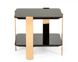 Modrest Leroy Modern Ebony & Rosegold End Table