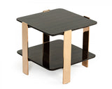 Modrest Leroy Modern Ebony & Rosegold End Table