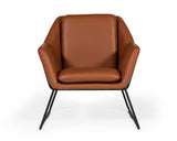 Modrest Jennifer - Industrial Brown Eco-Leather Accent Chair