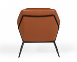 Modrest Jennifer - Industrial Brown Eco-Leather Accent Chair