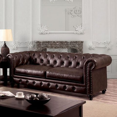 Stanford - Transitional Leatherette Sofa