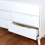 Lennart Mid-Century Modern White Dresser