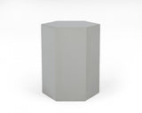 Modrest Newmont - Large Light Grey High Gloss End Table