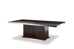 A&X Talin Modern Black Crocodile & Rosegold Dining Table