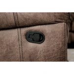 Celia - Transitional Leatherette Brown Sofa