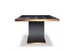 A&X Talin Modern Black Crocodile & Rosegold Dining Table