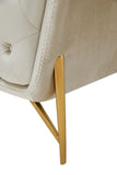 Divani Casa Stella - Transitional Beige Velvet Chair