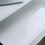 Loke - Contemporary White & Chrome Office Desk