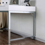 Loke - Contemporary White & Chrome Office Desk