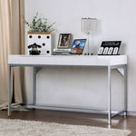 Loke - Contemporary White & Chrome Office Desk