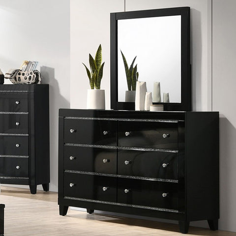 Magdeburg- Contemporary Solid Wood Black Dresser