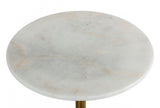 Modrest Collins - Glam White Marble & Gold End Table