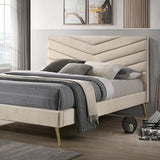 Vivar - Mid-Century Modern Beige Bed