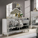 Eliora- Silver Mirror Glam Dresser