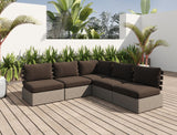 Renava Garza - Outdoor Concrete & Teak Modular Sectional