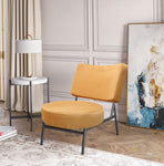 Modrest Sami - Modern Orange Velvet Accent Chair