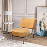 Modrest Sami - Modern Orange Velvet Accent Chair