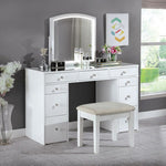 Louise - Contemporary White Solid Wood Vanity Set