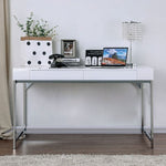 Loke - Contemporary White & Chrome Office Desk