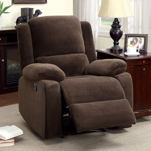 Haven - Transitional Dark Brown Recliner