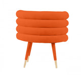 Modrest Otero - Modern Orange & Gold Velvet Accent Chair