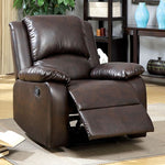 Oxford - Transitional Rustic Dark Brown Recliner