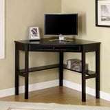 Porto - Transitional Black Corner Desk