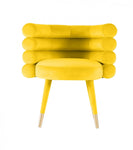 Modrest Otero - Modern Yellow & Gold Velvet Accent Chair