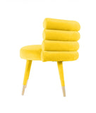 Modrest Otero - Modern Yellow & Gold Velvet Accent Chair