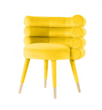 Modrest Otero - Modern Yellow & Gold Velvet Accent Chair