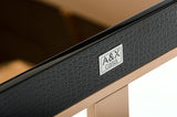 A&X Padua- Modern Large Black & Rosegold End Table