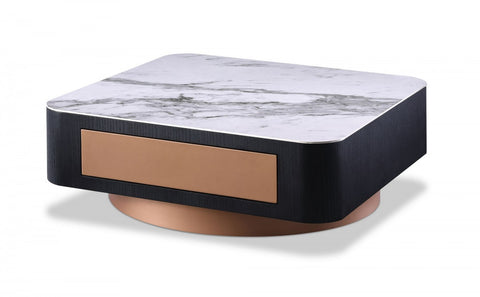 Modrest Peak - Modern Black Oak Coffee Table