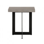 Modrest Sharon Modern Concrete & Black Metal End Table