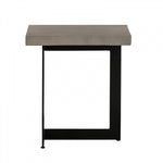 Modrest Sharon Modern Concrete & Black Metal End Table