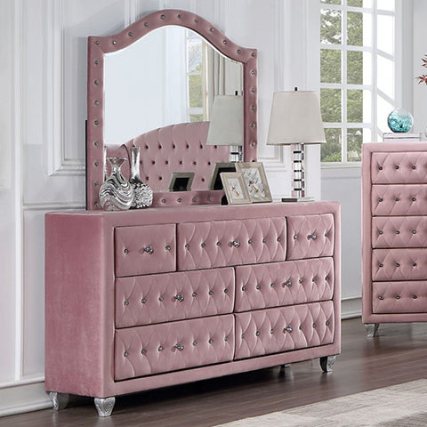 Zohar- Pink Glam Velvet-like Dresser