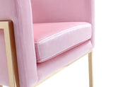 Modrest Betsy - Modern Pink Velvet + Gold Kids Chair