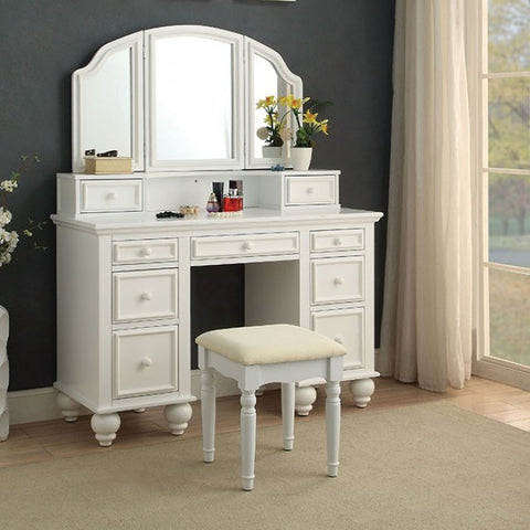 Athy - Transitional White Vanity Set