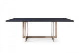 Modrest Pike - Modern Black Ash & Brass Dining Table