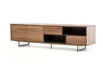 Modrest Torlonia Modern Walnut & Black TV Stand