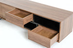 Modrest Torlonia Modern Walnut & Black TV Stand